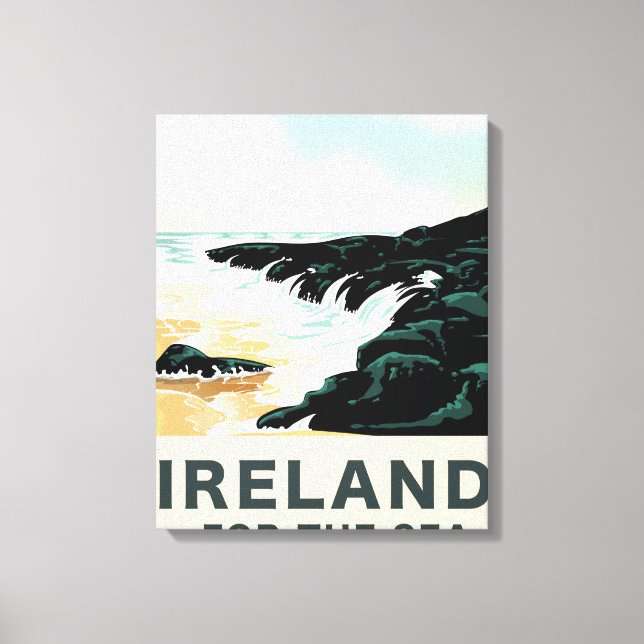Irland "För sjön" Nautilsk reseposters Canvastryck (Framsida)