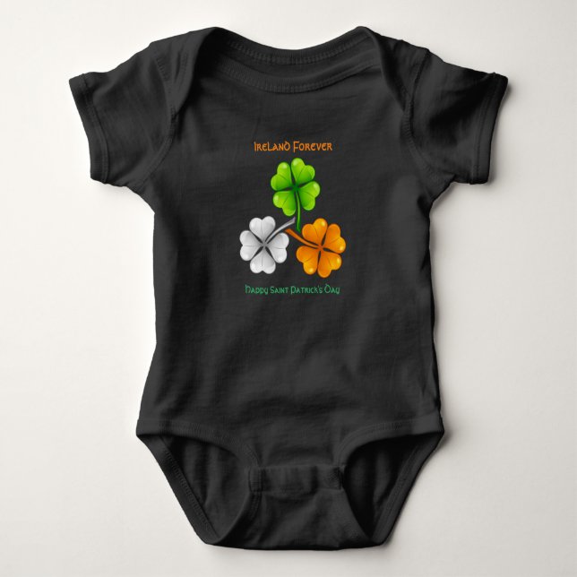 Irland Forever Lucky Shamrock T Shirt (Framsida)