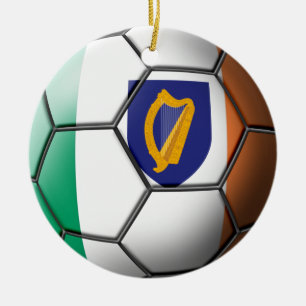 Irland fotbollprydnad julgransprydnad keramik