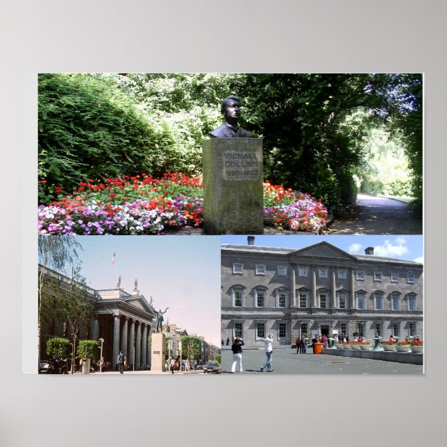Irland fotokollage, Dublin  Poster (Framsidan)