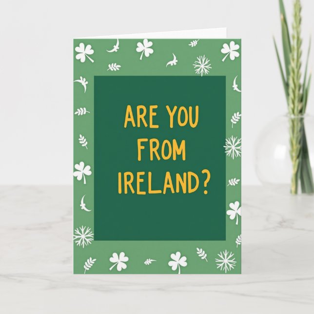 Irland Fråga Roligt Kort (Framsida)