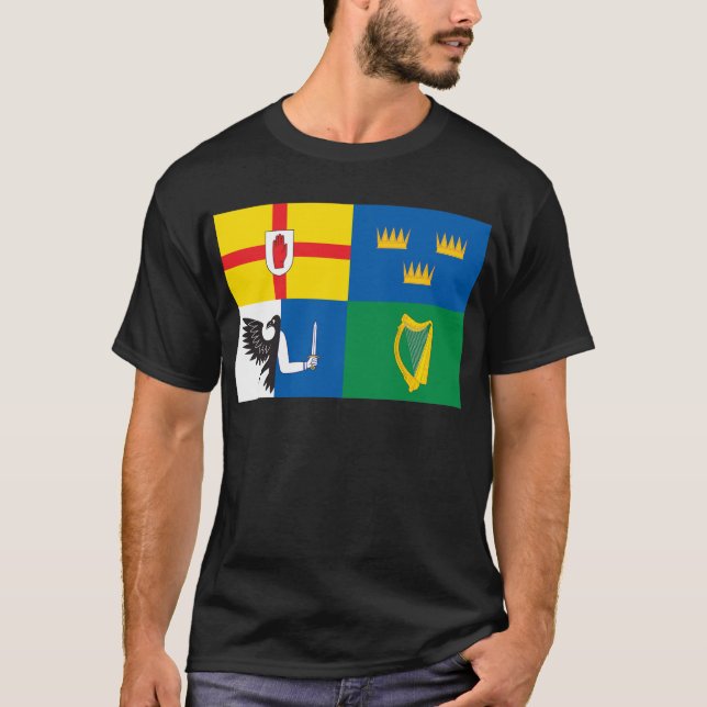 Irland (fyra landskapflagga) t shirt (Framsida)