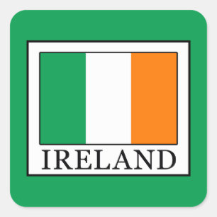 Irland Fyrkantigt Klistermärke