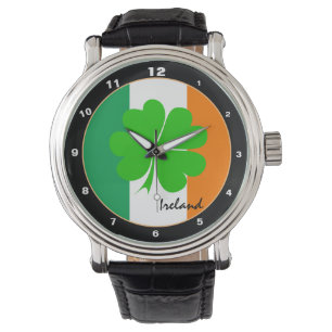Irland & fyrklövrare, Irish flagga/sport fläkt Armbandsur