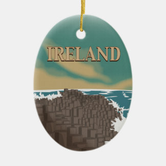 Irland Giants Causeway Resorese Poster Julgransprydnad Keramik