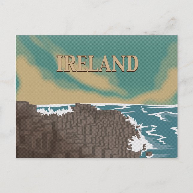 Irland Giants Causeway Resorese Poster Vykort (Framsida)