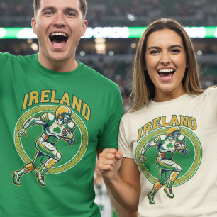 Irland Gridiron Shamrock Fotboll Atlet Dynamisk T Shirt