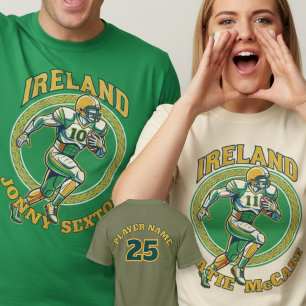 Irland Gridiron Shamrock Fotboll Atlet Dynamisk T Shirt