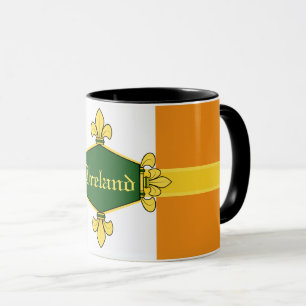 Irland gröna shamrocks, lägg till monogram/bokstäv mugg