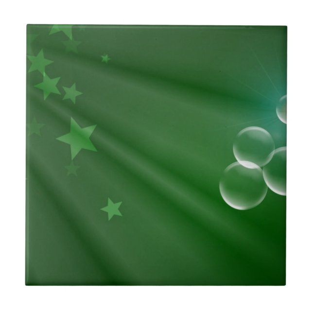 Irland Grönt Mönster Art Peace Kärlek Destiny Kakelplatta (Framsidan)