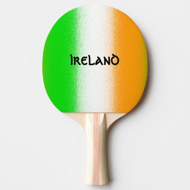 Irland grönt - White - Orange Irish Rand Pingisracket (Framsidan)