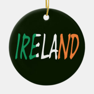 Irland har lagt över på irländsk Flagga Julgransprydnad Keramik