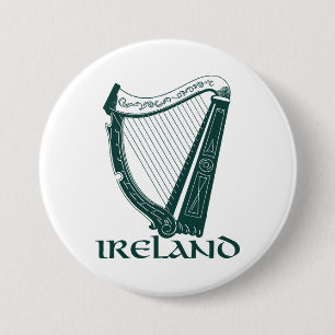 Irland harpadesign, irländsk harpa knapp