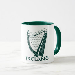 Irland harpadesign, irländsk harpa mugg