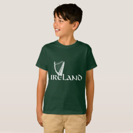 Irland harpadesign, irländsk harpa tee shirt