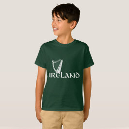 Irland harpadesign, irländsk harpa tee shirt