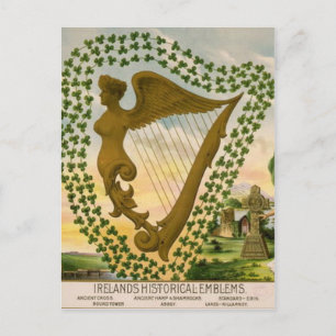 Irland historiska Emblems Vykort