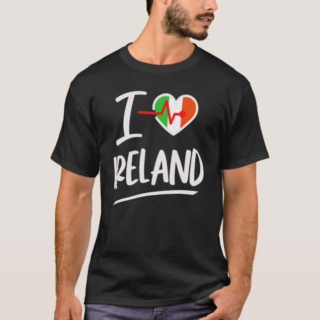 Irland I kärlek Irland I hjärta Irland Irland T Shirt (Framsida)