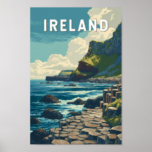 Irland Illustration Resa Konst Vintage Poster