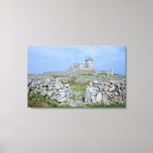 Irland, Inishmore, Aran Island, Dun Aengus Fort Canvastryck