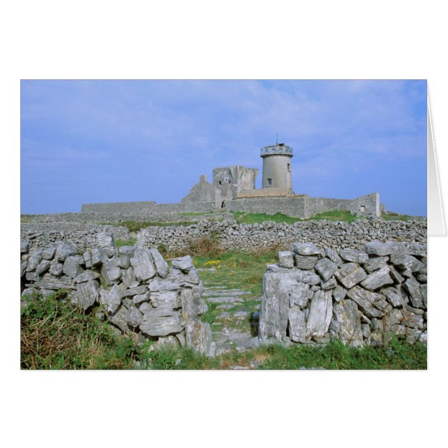 Irland, Inishmore, Aran Island, Dun Aengus Fort Hälsningskort (Framsidan Horizontal)