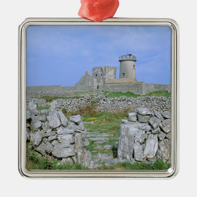 Irland, Inishmore, Aran Island, Dun Aengus Fort Julgransprydnad Metall (Framsidan)