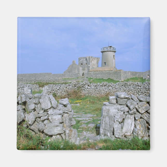 Irland, Inishmore, Aran Island, Dun Aengus Fort Magnet (Framsidan)