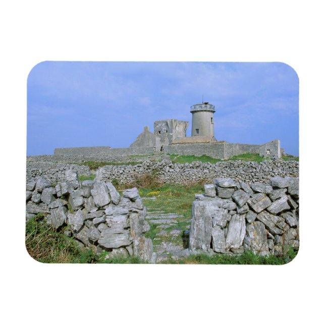 Irland, Inishmore, Aran Island, Dun Aengus Fort Magnet (Horisontell)