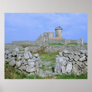 Irland, Inishmore, Aran Island, Dun Aengus Fort Poster