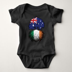 Irland Irish Australian Australia Träd Roots Flagg T Shirt