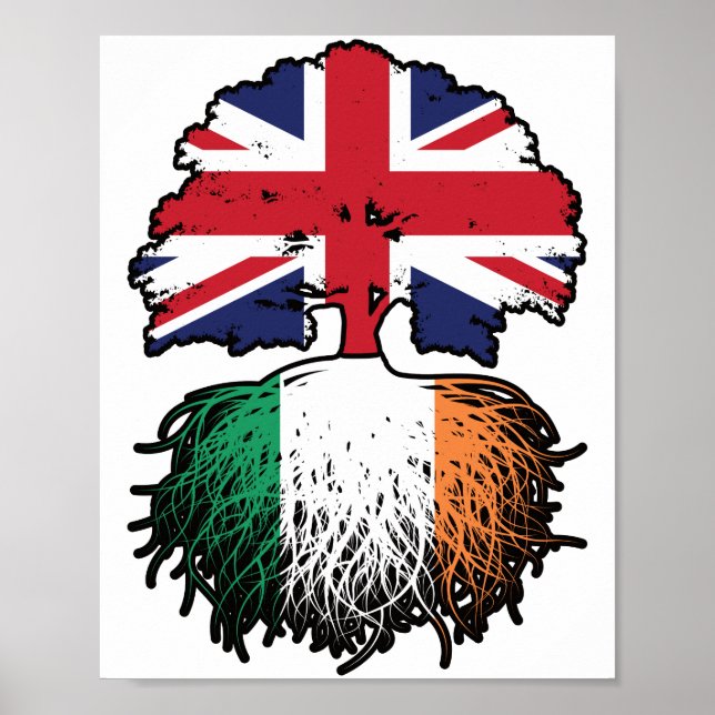 Irland Irish British UK Storbritannien Storbritann Poster (Framsidan)
