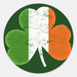 Irland Irish Flagga Classic Shamrock Runt Klistermärke