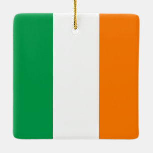 Irland (Irish) Flagga Julgransprydnad Keramik
