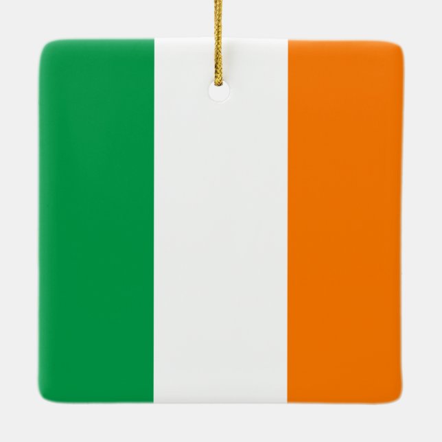 Irland (Irish) Flagga Julgransprydnad Keramik (Baksida)