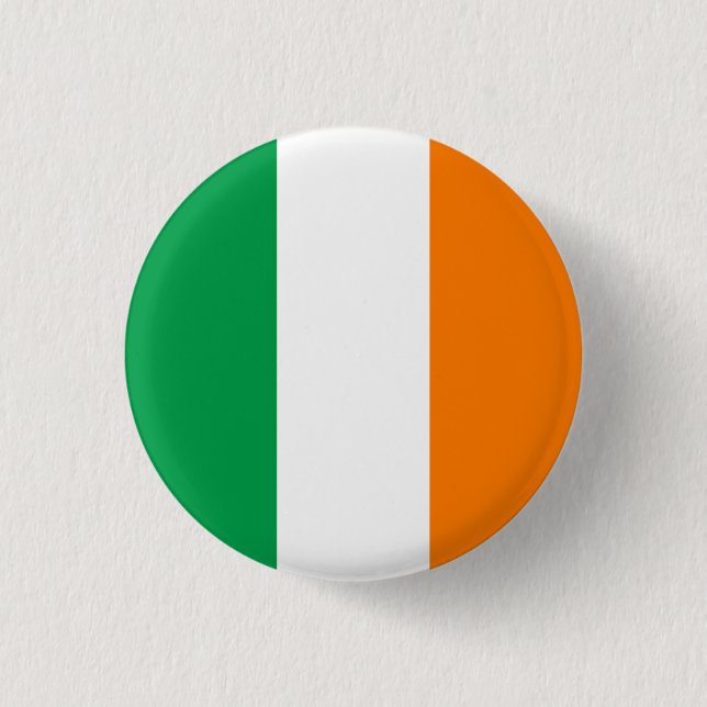 Irland (Irish) Flagga Knapp (Framsida)