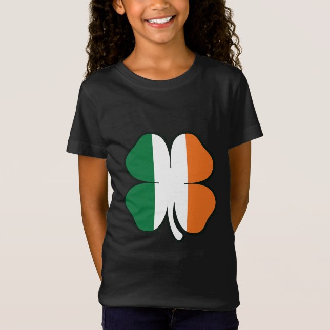 Irland - Irish flagga shamrock klöver st patricks  T Shirt (Framsida)
