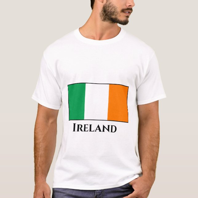 Irland (Irish) Flagga T Shirt (Framsida)