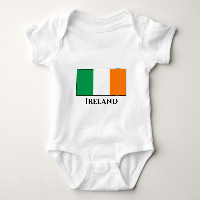 Irland (Irish) Flagga T Shirt (Framsida)