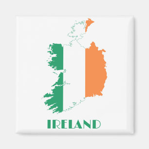 IRLAND - IRISH/KARTA/FLAGGA/FÄRGER/EMBLEM MAGNET