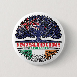 Irland Irish New Zealander New Zealand Träd Roots Knapp