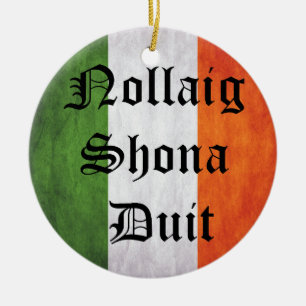 Irland, Irland, jul, irländska Flagga, Irland Julgransprydnad Keramik