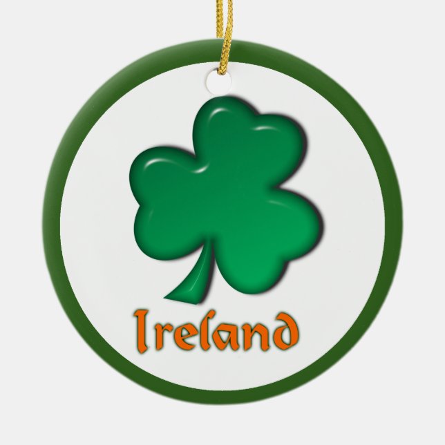 Irland irländareShamrock Julgransprydnad Keramik (Framsidan)