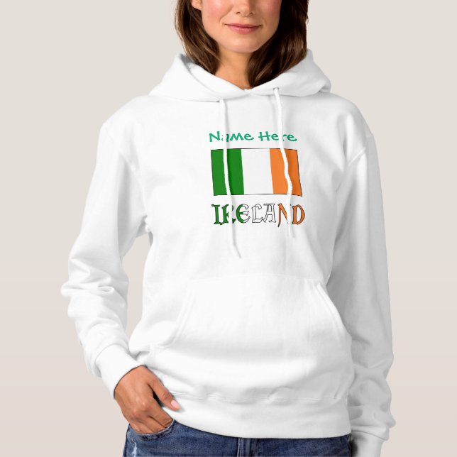 Irland Irländsk Flagga Grön Personalisering  T Shirt (Framsida)