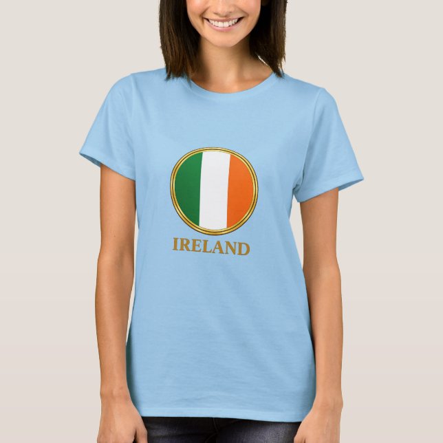 Irland - Irländsk flagga T Shirt (Framsida)
