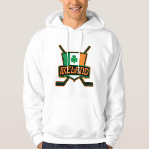 Irland irländsk ishockeylogotyp tröja med luva