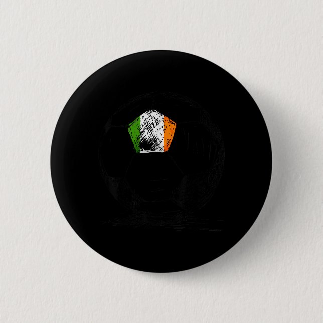 Irland Irländska Eire Flagga Design på Fotboll Knapp (Framsida)