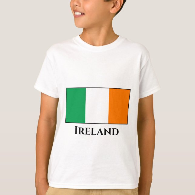 Irland (irländska) Flagga T Shirt (Framsida)