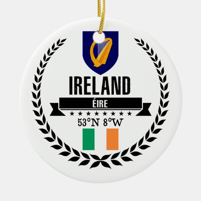 Irland Julgransprydnad Keramik (Framsidan)