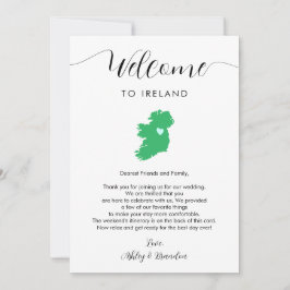 Irland Karta Bröllop Välkomstangivelse från Brev
