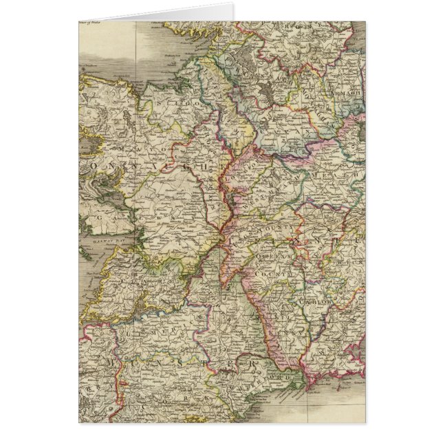 Irland karta hälsningskort (Framsidan)